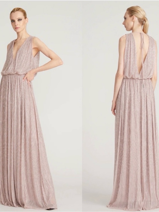 Halston Heritage Dresses & Skirts - Halston Adler Shimmer Jersey Gown Size 4 Evening Wedding Black Tie Gala